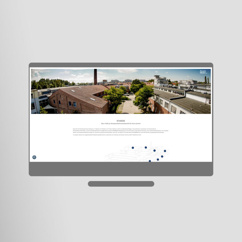 Layout Plazamedia Webseite