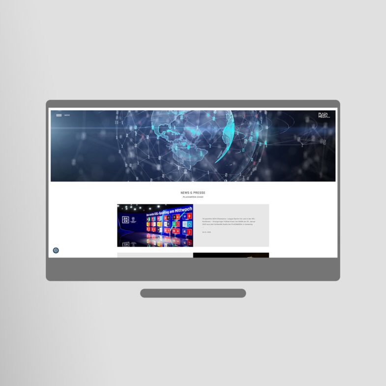Layout Plazamedia Webseite
