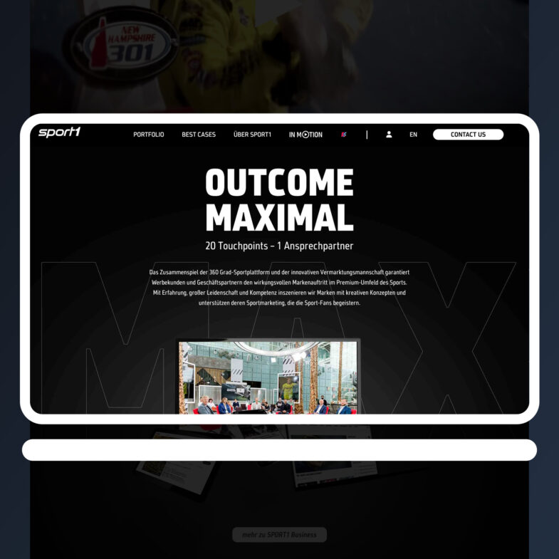 Layout SPORT1 BUSINESSWEBSEITE